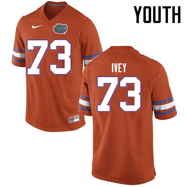 Florida Gators Youth #73 Martez Ivey College Football Jerseys Orange